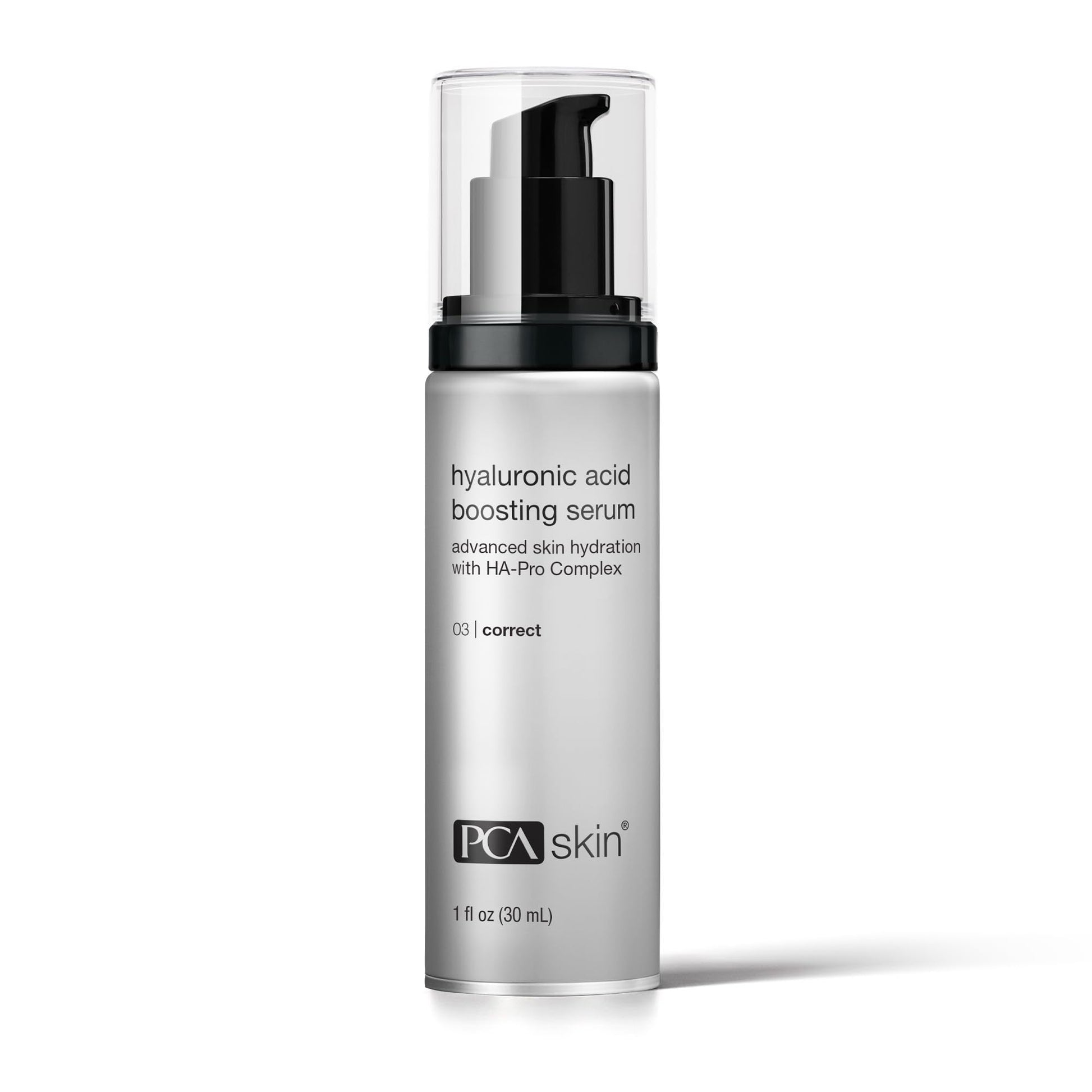 PCA SKIN Hyaluronic Acid Boosting Face Serum, Hyaluronic Acid Serum for Face Made with Niacinamide and Ceramides, Helps Reduce Fine Lines and Wrinkles and Delivers 24-Hour Moisturization, 1 oz Pump