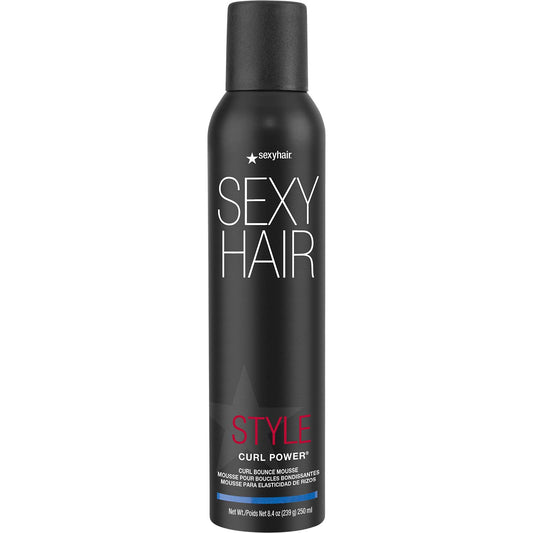 SexyHair Style Curl Power Curl Bounce Mousse, 8.5 Oz | Light Control | Tames Unruly Curls | Adds Definition and Controls Frizz
