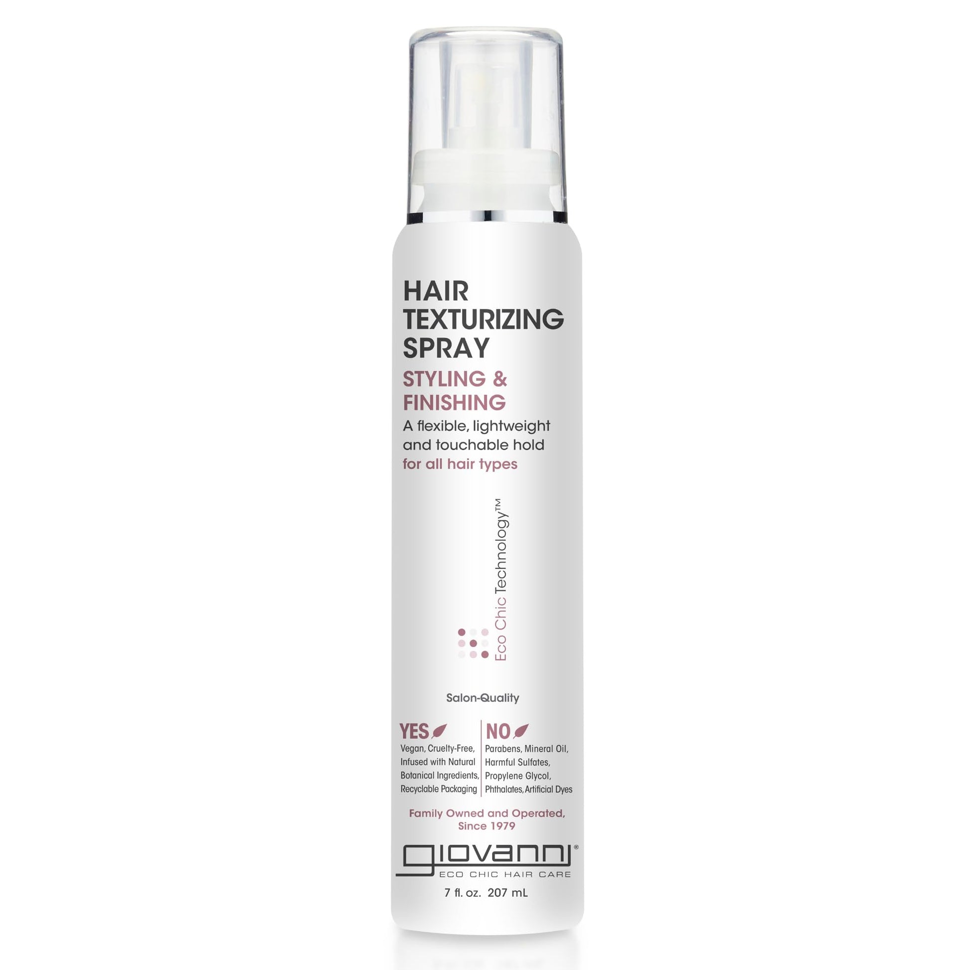 GIOVANNI ECO Chic Texturizing Styling Finishing Hair Spray 7 fl. oz. Liquid