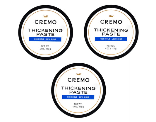 Cremo Barber Grade Hair Styling Thickening Paste, 4 Ounce (Pack of 3)