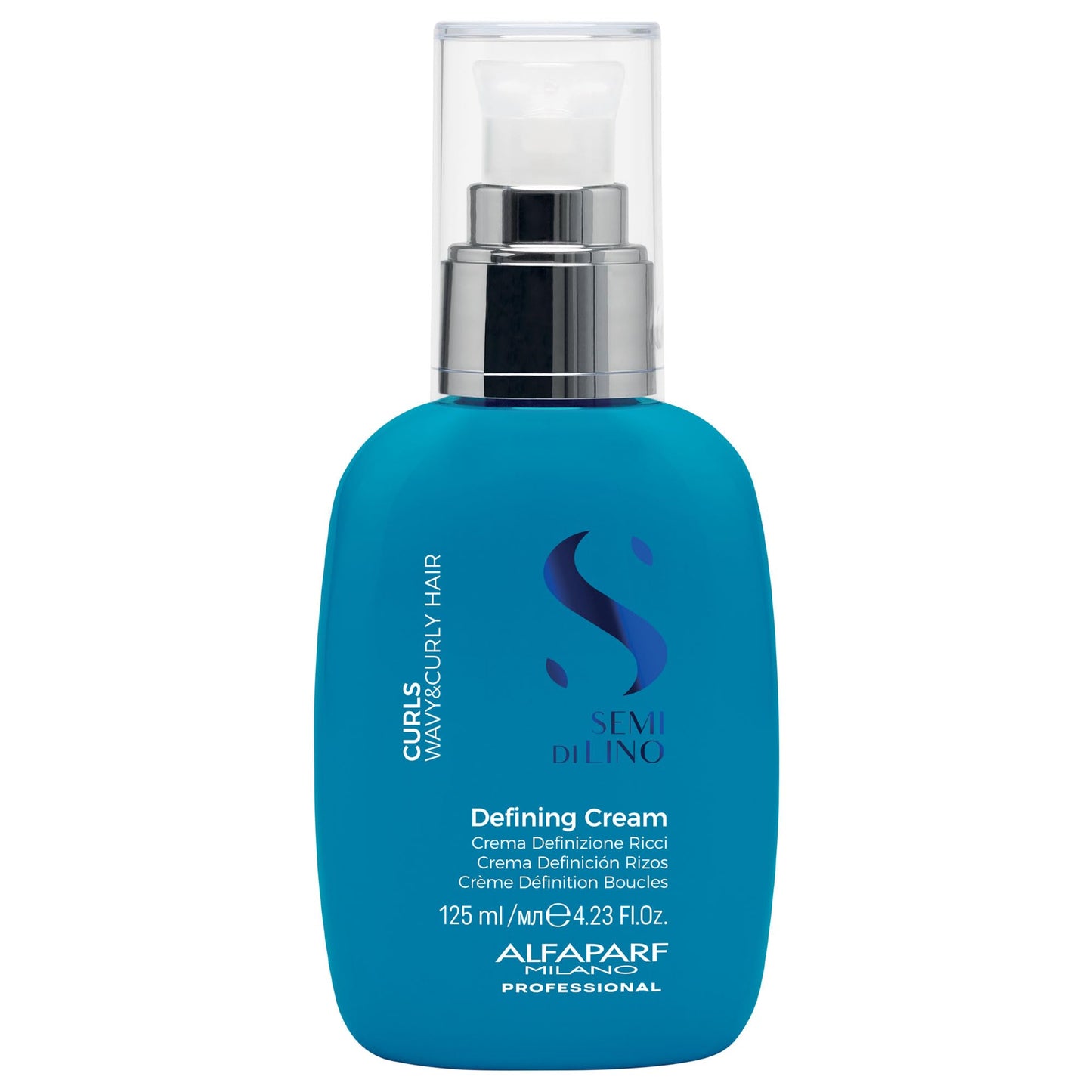 ALFAPARF MILANO Semi Di Lino Curl Defining Cream - Hair Styling Curl Activator - Replenishes Hair Hydration with Flaxseed Oil & Vitamin E - Lightweight, Vegan Hair Care (4.23 oz)
