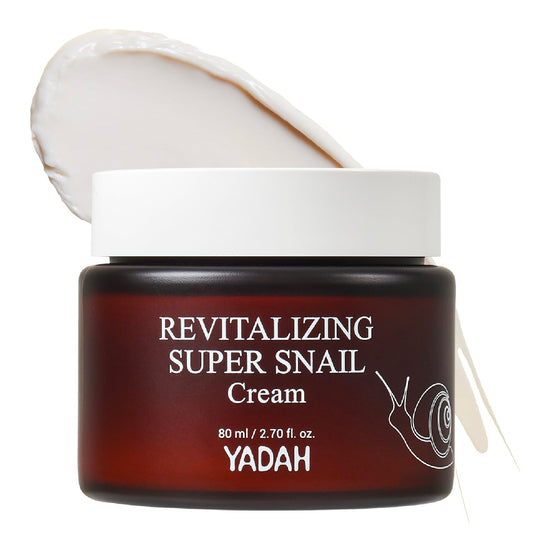 YADAH Revitalizing Super Snail Cream 2.7fl oz Lightweight Moisturizer with Snail Mucin, Adenosine & Shea Butter for Hydration, Skin Texture & Nourished Look