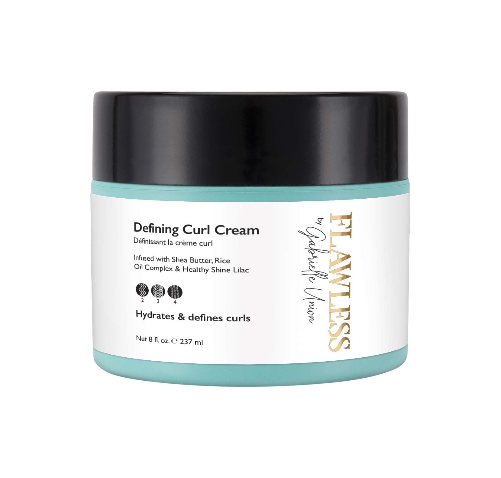 Flawless by Gabrielle Union - Defining Curl Hair Cream for Curly and Coily Hair, 8 OZ