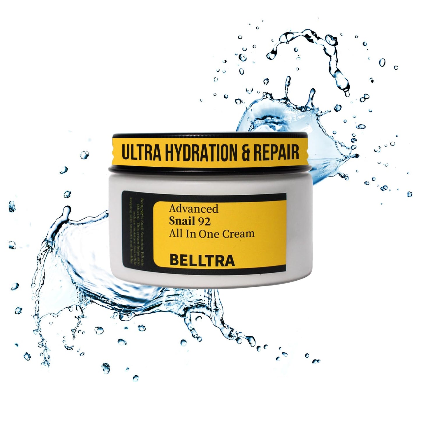 BELLTRA Snail Mucin 92% Moisturizer 3.52oz/ 100g, Daily Repair Face Gel Cream for Dry, Sensitive Skin Snail Facial Skin Care Products KB Skincare Korean Skincare
