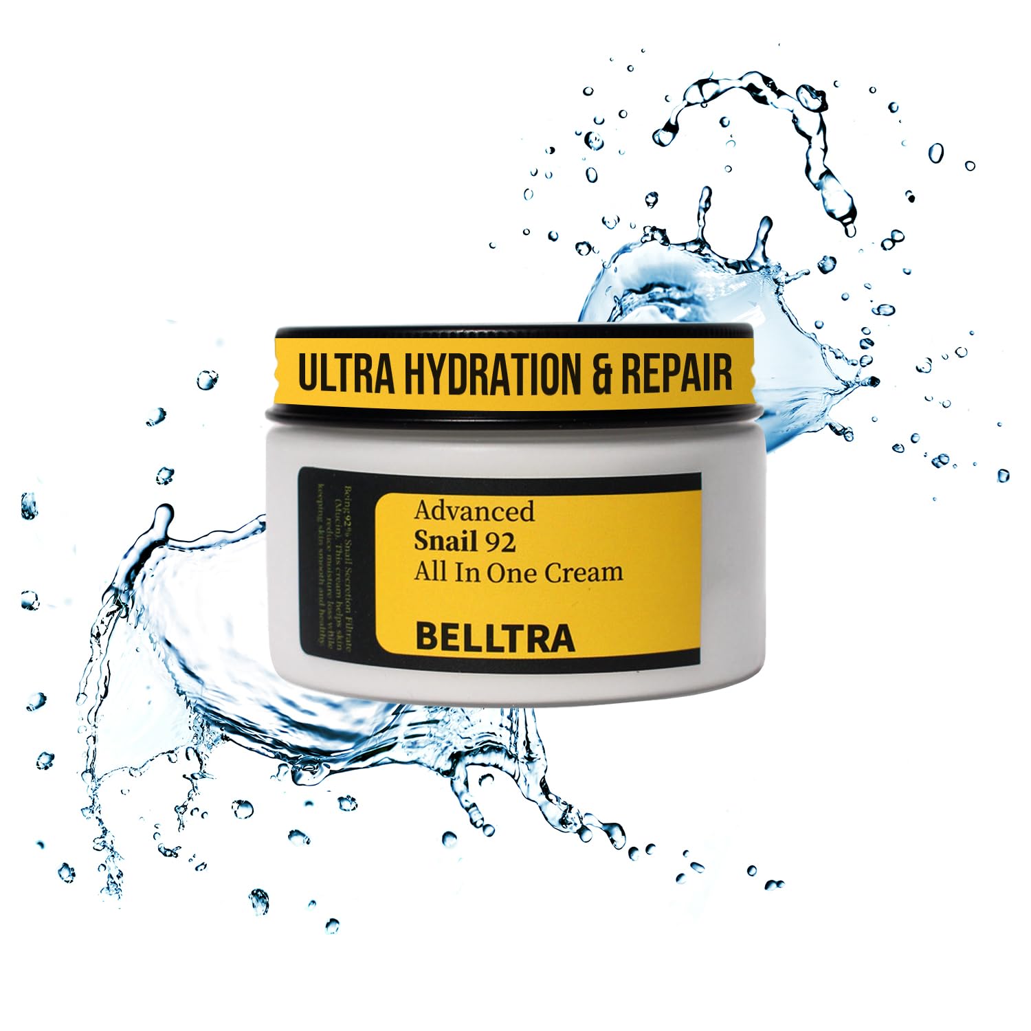 BELLTRA Snail Mucin 92% Moisturizer 3.52oz/ 100g, Daily Repair Face Gel Cream for Dry, Sensitive Skin Snail Facial Skin Care Products KB Skincare Korean Skincare