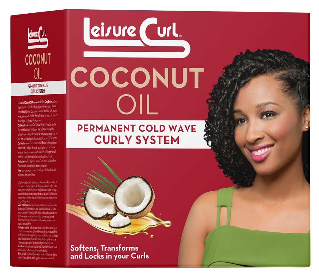 Leisure Curl Coconut Oil Permanent Cold Wave Curly System Kit - 1 Application (Pack of 2)