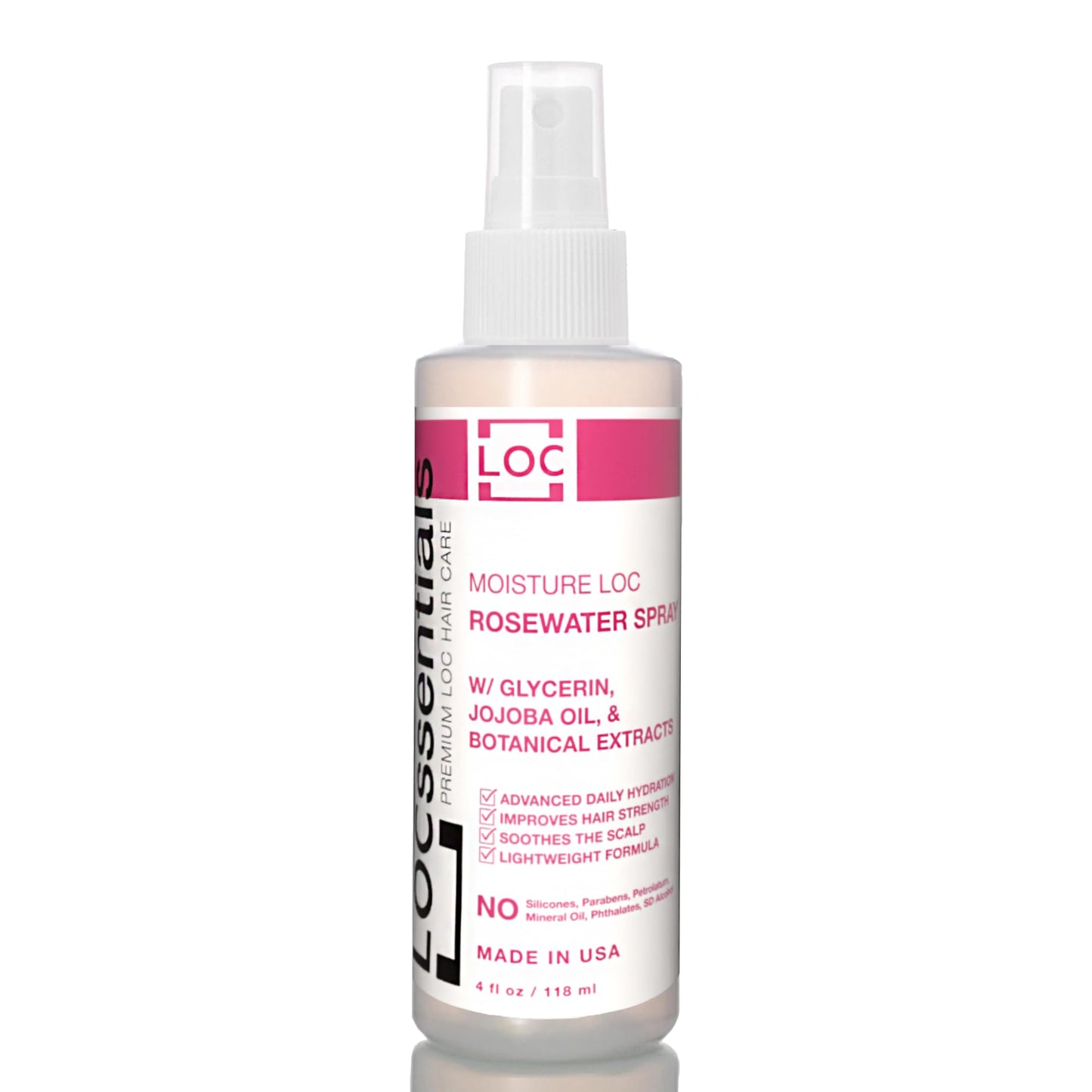 Rose Water for Locs Rosewater and Glycerin Loc Moisturizer Spray with Jojoba Oil & Organic Botanical Extracts, Premium Braid Spray, Daily Hair Mist & Scalp Moisturizer