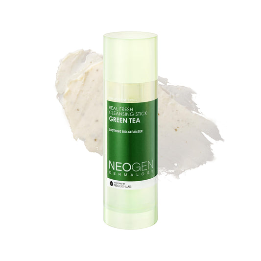 NEOGEN DERMALOGY Makeup Remover Cleansing Stick with Green Tea Extract and Leaves - Hydrating Travel Size Essential (Real Fresh Cleansing Stick Green Tea)/Blackhead Remover