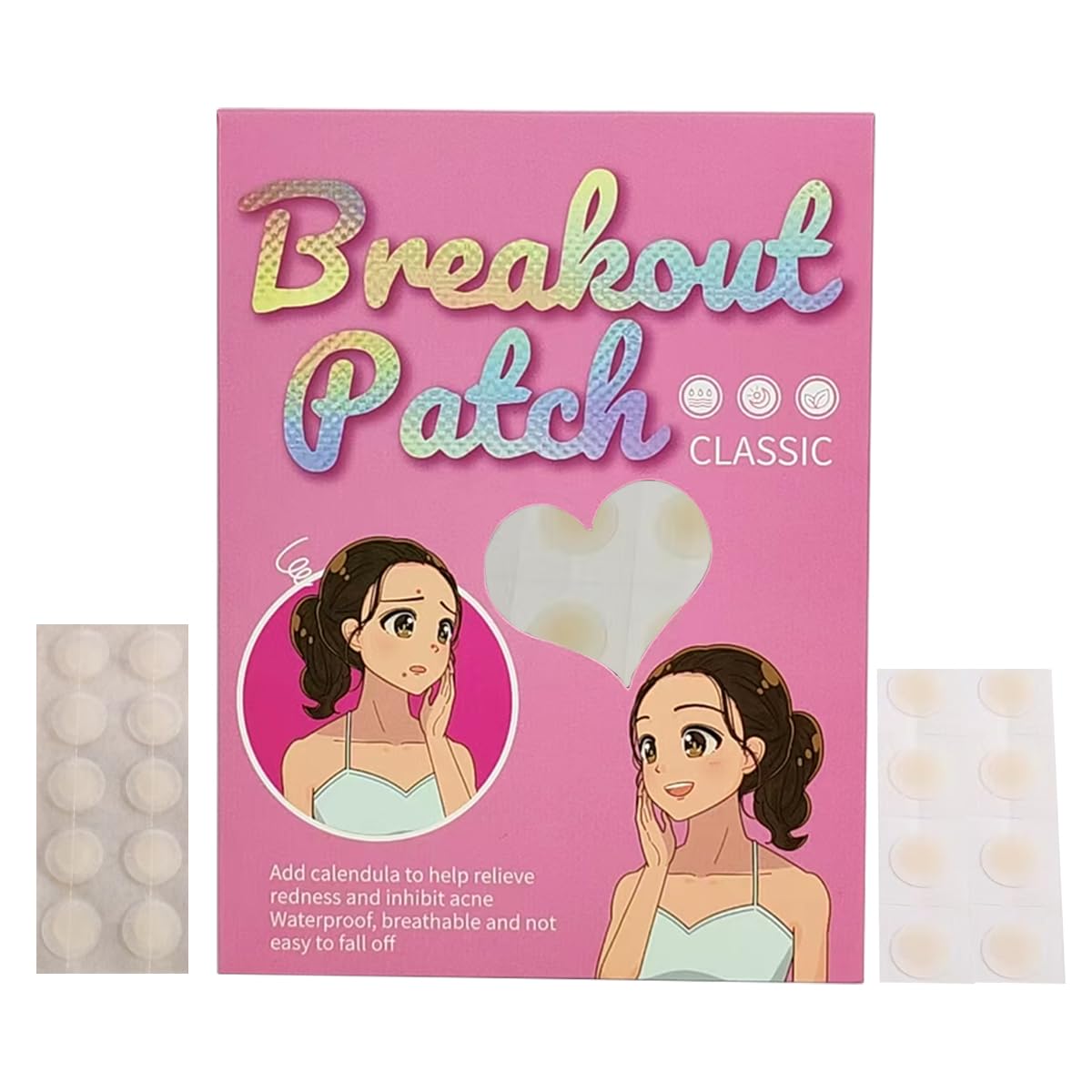 Pimple Patches for Face, 6 Size 102 Counts Acne Patches, Hydrocolloid Patches for Covering Zits and Blemishes Korean Skin Care, Vegan & Cruelty-Free,