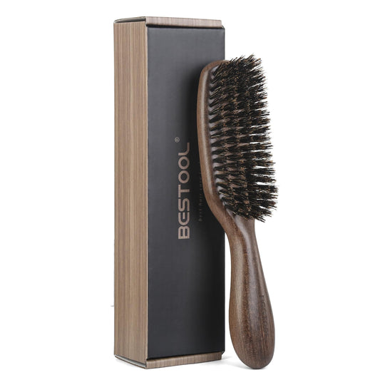 BESTOOL Hair Brush,Boar Bristle Hair Brushes for Women Men and Kids Slick Back Hair Brush for Smoothing Styling Detangling Enhance Shine and Texture Also Makes a Great Beard Brush