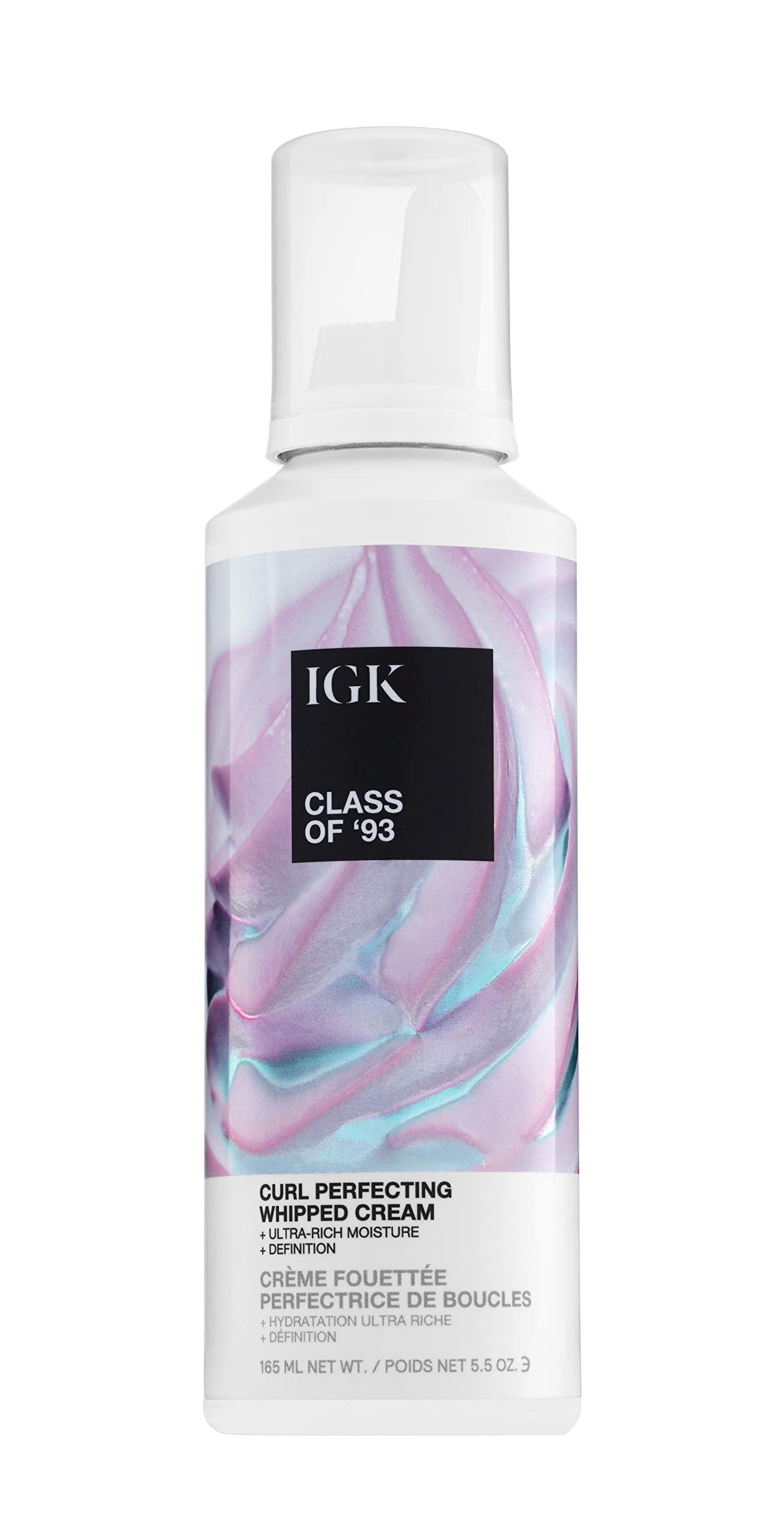 IGK CLASS OF '93 Curl Perfecting Whipped Cream | Moisture + Definition + Softens | Vegan + Cruelty Free | 5.5 Oz