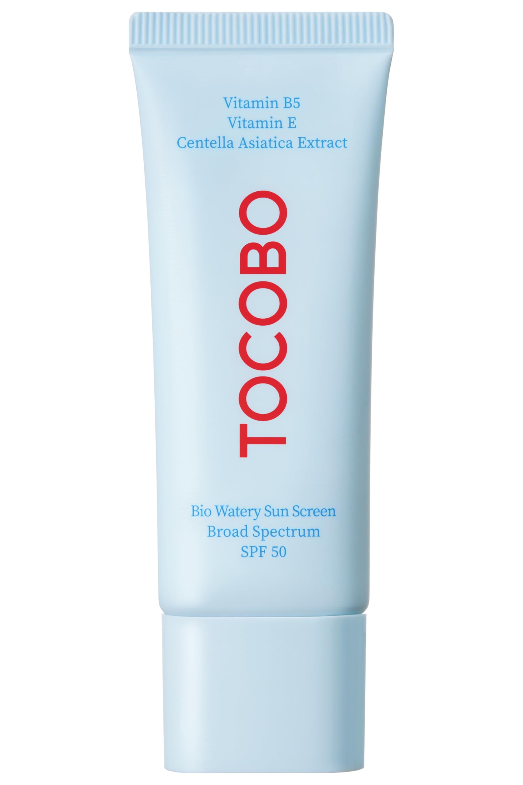 Bio Watery Sunscreen SPF 50 Broad Spectrum Korean Facial Sun Cream with Hyaluronic Acid - Lightweight Daily Face Sunblock Lotion - Vegan, Hypoallergenic, Oxybenzone-Free 1.35 fl oz