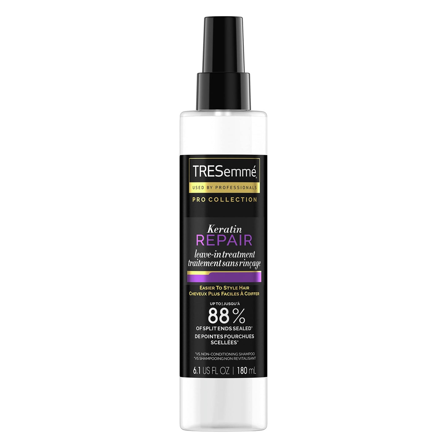 TRESEMME Pro Collection Keratin Repair Leave In Hair Treatment for Strong, Healthy-Looking Hair Care Hair Styling Treatment Spray Visibly Repair Split Ends 6.1 oz