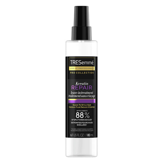 TRESEMME Pro Collection Keratin Repair Leave In Hair Treatment for Strong, Healthy-Looking Hair Care Hair Styling Treatment Spray Visibly Repair Split Ends 6.1 oz
