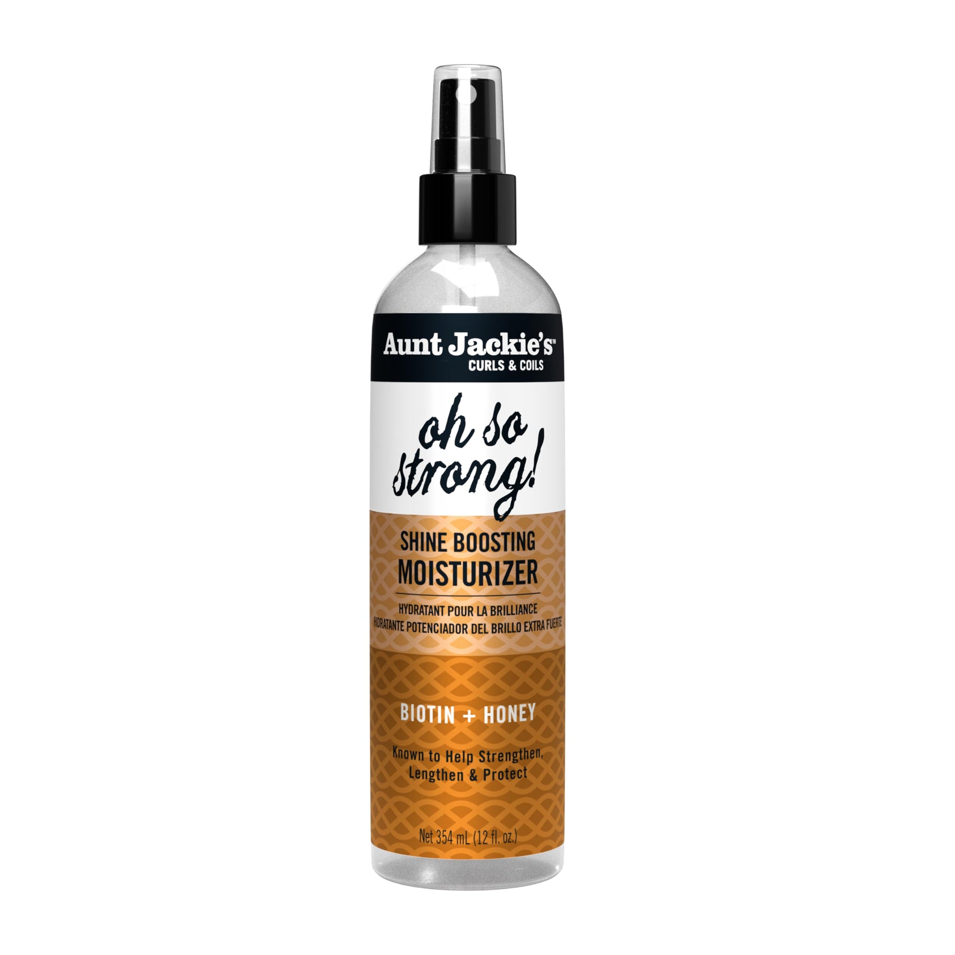 AUNT JACKIE'S Award-Winning Braid + Twist Collection Oh So Strong Shine Boosting Moisturizer, 12 fl oz