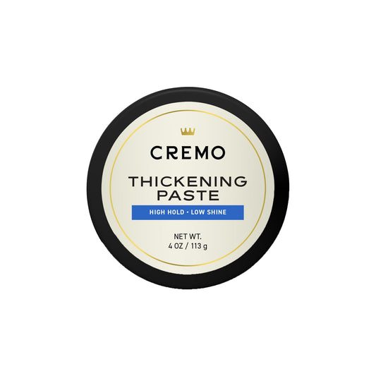 Cremo Mens Hair Paste - Premium Barber Grade Thickening Paste with High Hold and Low Shine, 4 Oz