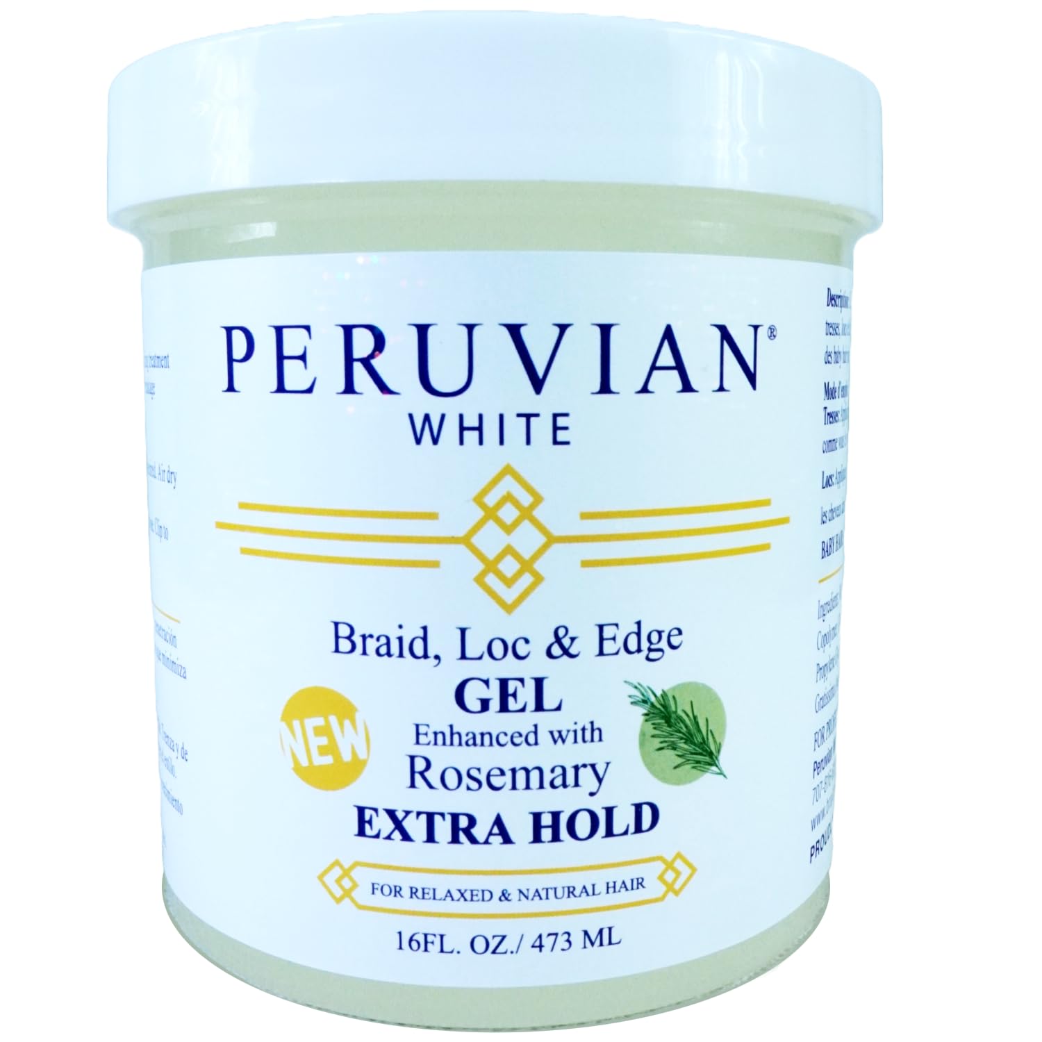 Braid, Loc, and Edge Gel EXTRA HOLD for Relaxed & Natural Hair, 16 oz. (Rosemary)