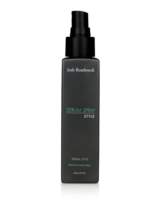 Josh Rosebrook Serum Spray - anti-frizz, wave and curl smoothing and defining hair styling spray that also performs as a nourishing, herbal-active scalp treatment - 120 mL - 4 Oz