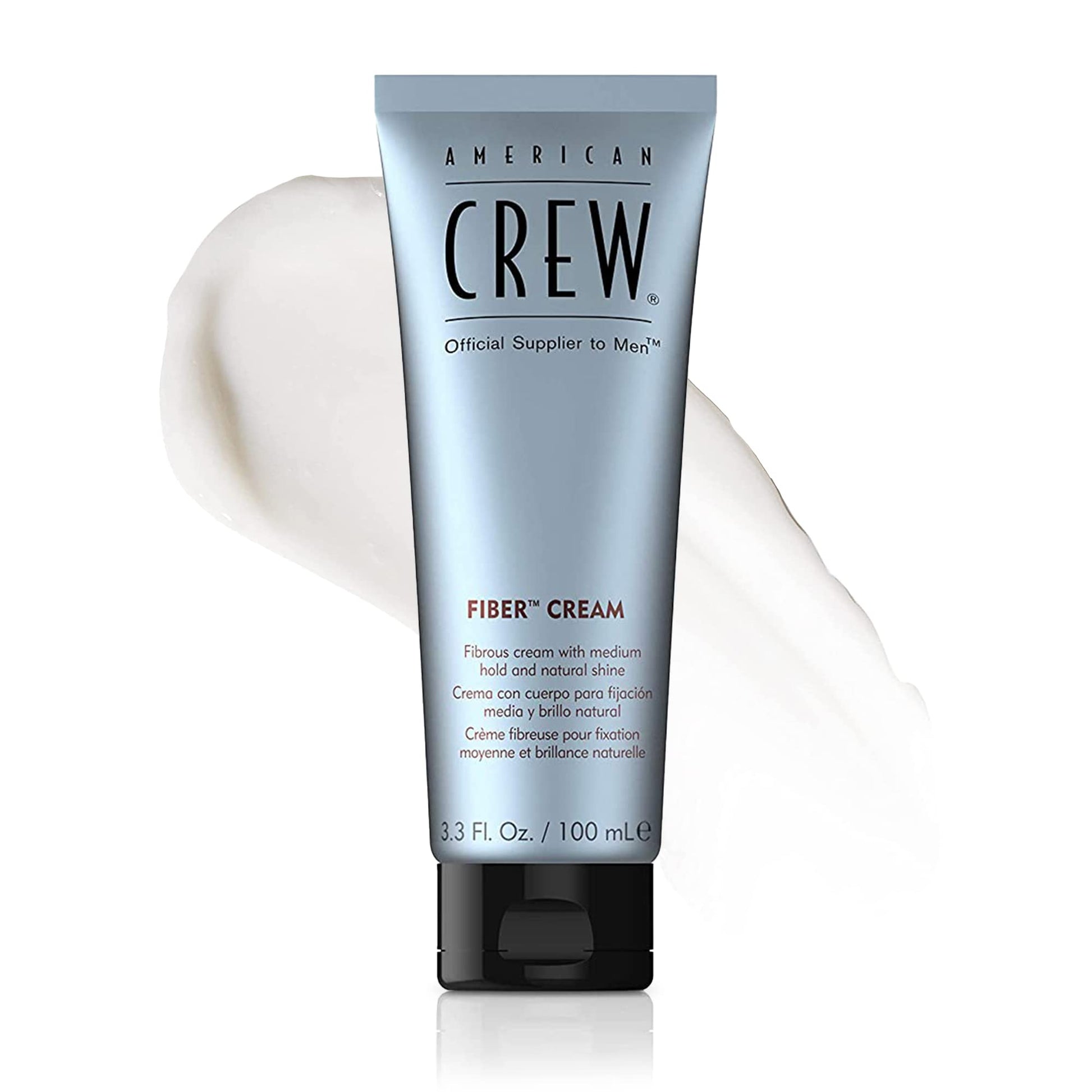 AMERICAN CREW Men's Fiber Cream, Like Hair Gel with Medium Hold & Natural Shine, 3.3 Fl Oz