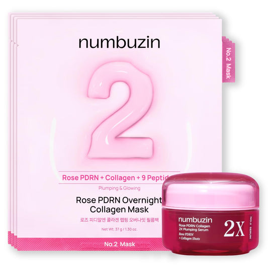 numbuzin Rose PDRN 2X Collagen Set | PDRN Collagen | korean skin care | Plump, Dewy, Glow