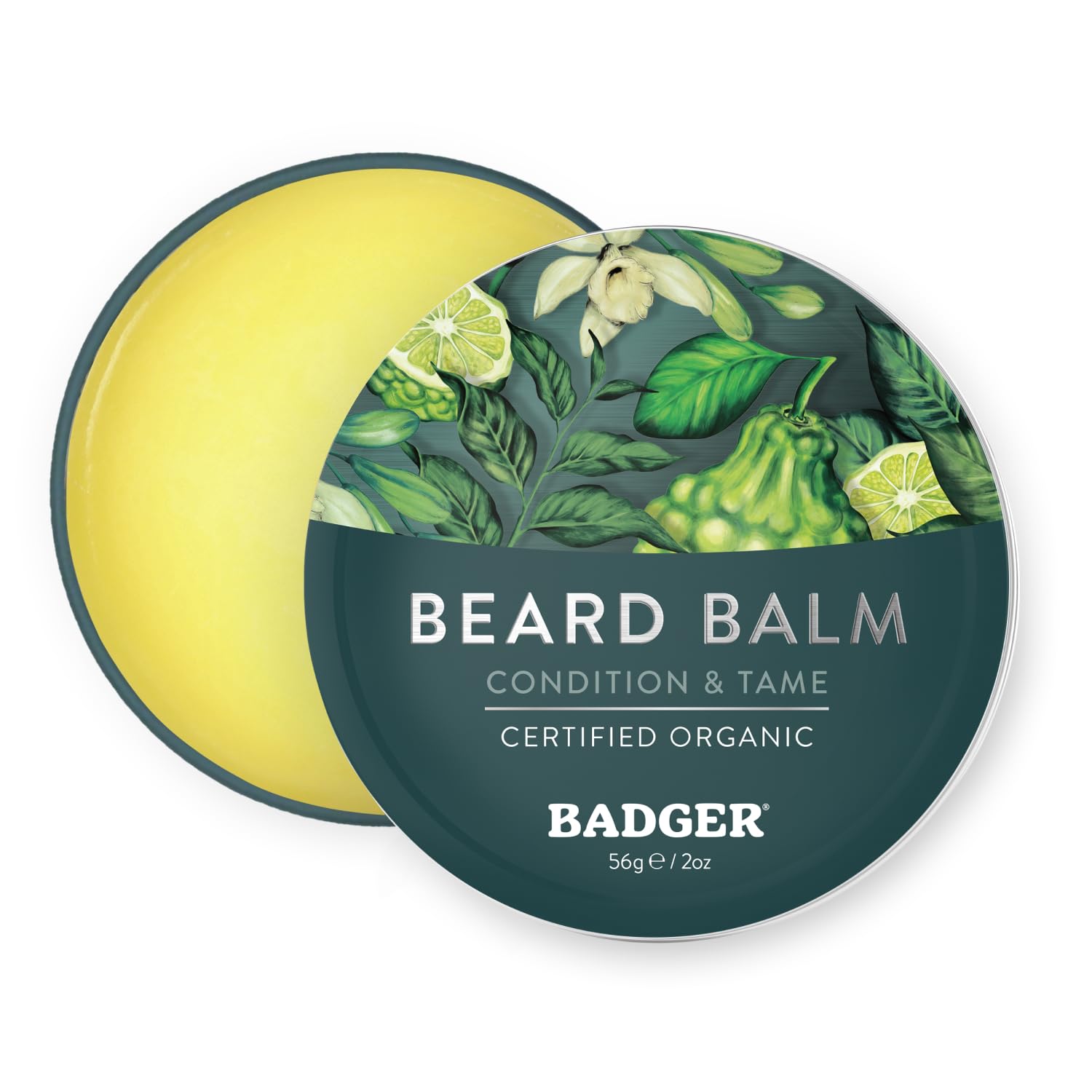 Badger Organic Beard Balm - Leave-In Conditioner, Styling & Moisturizing Treatment for Facial Hair & Mustache, 2 oz