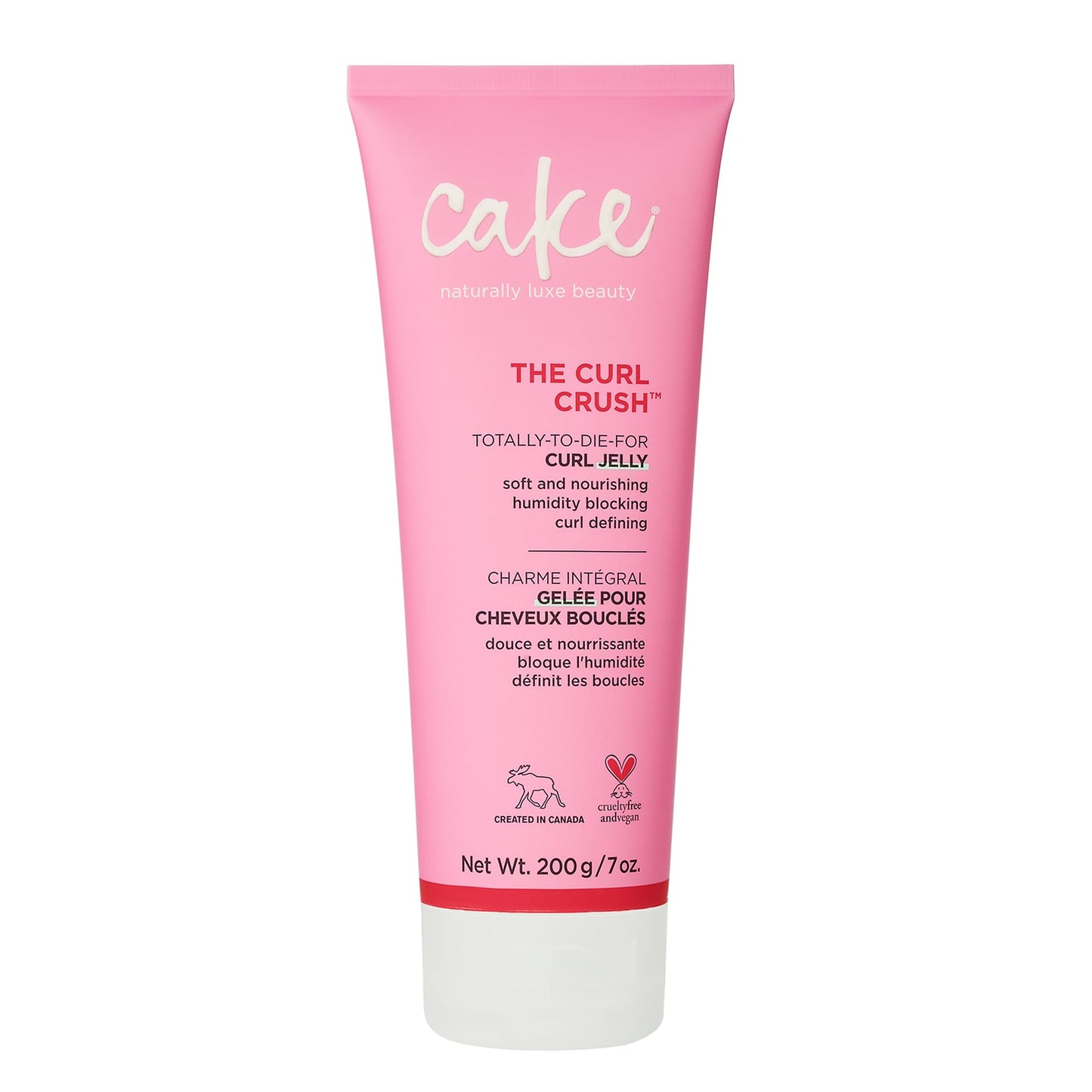 Cake Beauty Curl Jelly, The Curl Crush Moisturizes & Nourishes Curls - Lightweight for Soft Hold & Shiny Finish - Humidity Blocking For Frizz Control - For Curly Hair- 7 oz / 200g
