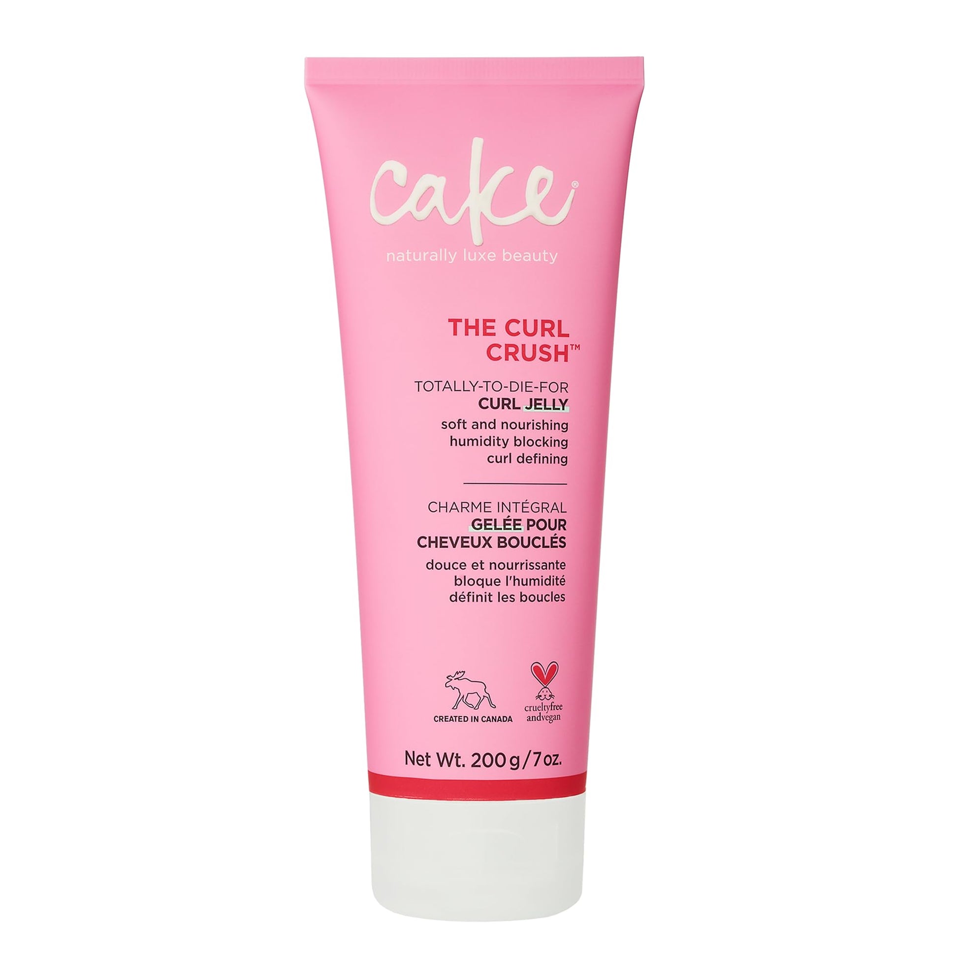 Cake Beauty Curl Jelly, The Curl Crush Moisturizes & Nourishes Curls - Lightweight for Soft Hold & Shiny Finish - Humidity Blocking For Frizz Control - For Curly Hair- 7 oz / 200g