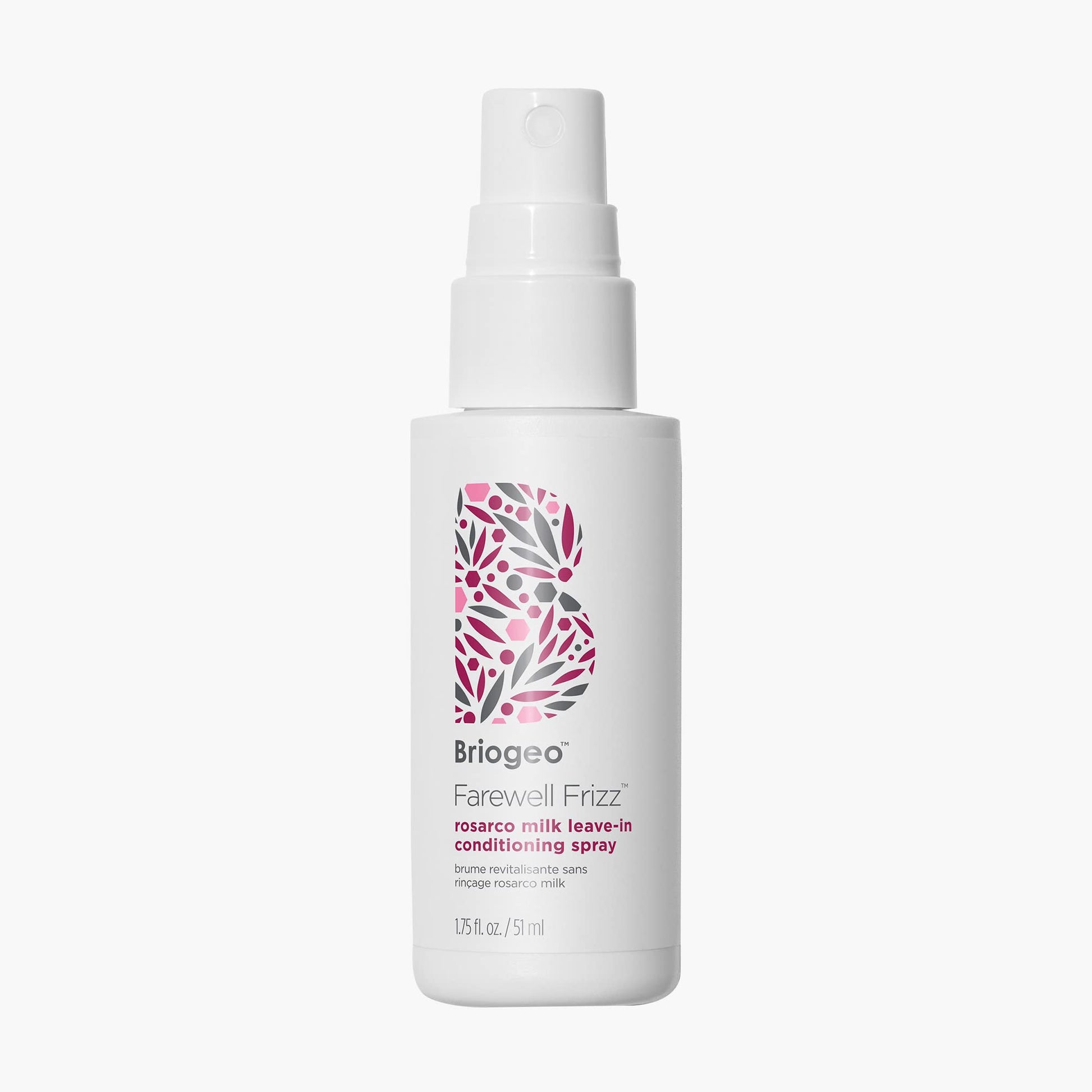 Briogeo Farewell Frizz Rosarco Milk Leave-In Conditioning Spray, Anti Frizz Leave In Conditioner for Curly Hair, Hair Detangler Spray & Hair Moisturizer with Argan Oil, Vegan, Cruelty-Free