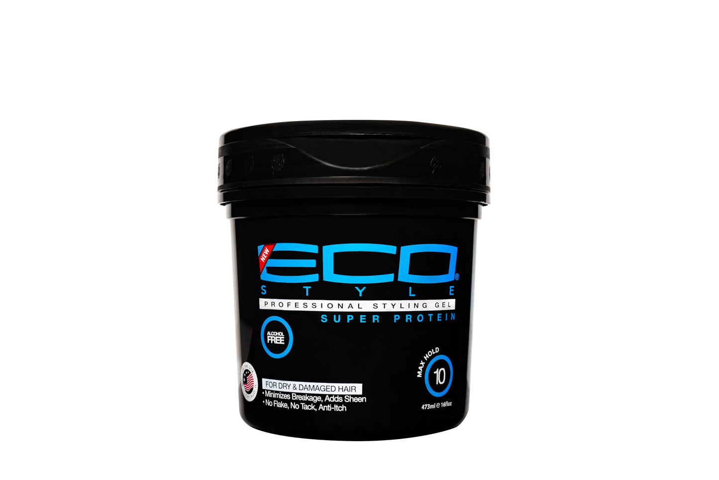 ECO Style Styling Gel Super Protein, Black, 16 Ounce