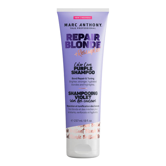 Marc Anthony Purple Shampoo, Repair Blonde Rescueplex Color Care - Neutralizes Brassy Tones and Repairs Bonds, 8oz