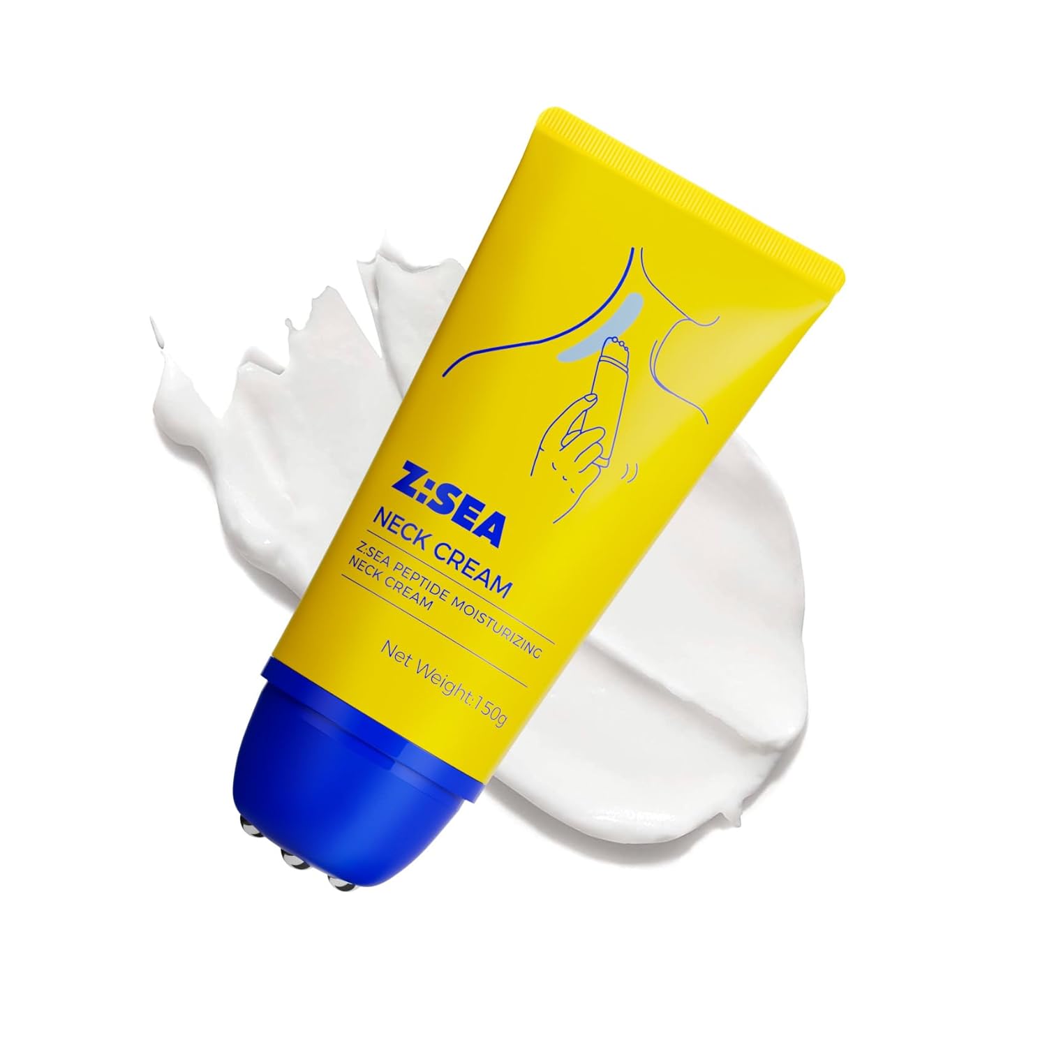 Z Sea Neck Cream, Anti-Aging Neck Firming Cream, Hydrating & Tightening Treatment with Collagen, Vitamin C, Hyaluronic Acid, Reduces Wrinkles, Lifts & Smooths Skin for Youthful Look-1pcs