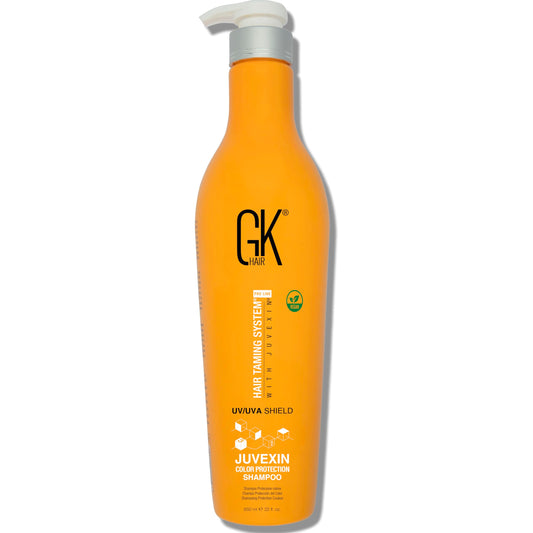 GK HAIR Global Keratin Colored Shield Shampoo (22 Fl Oz/650ml) - Deep Cleansing Moisturizing Heat Protection for Color Treated Dry Damaged Curly Frizzy HAIR - Sulfate Free