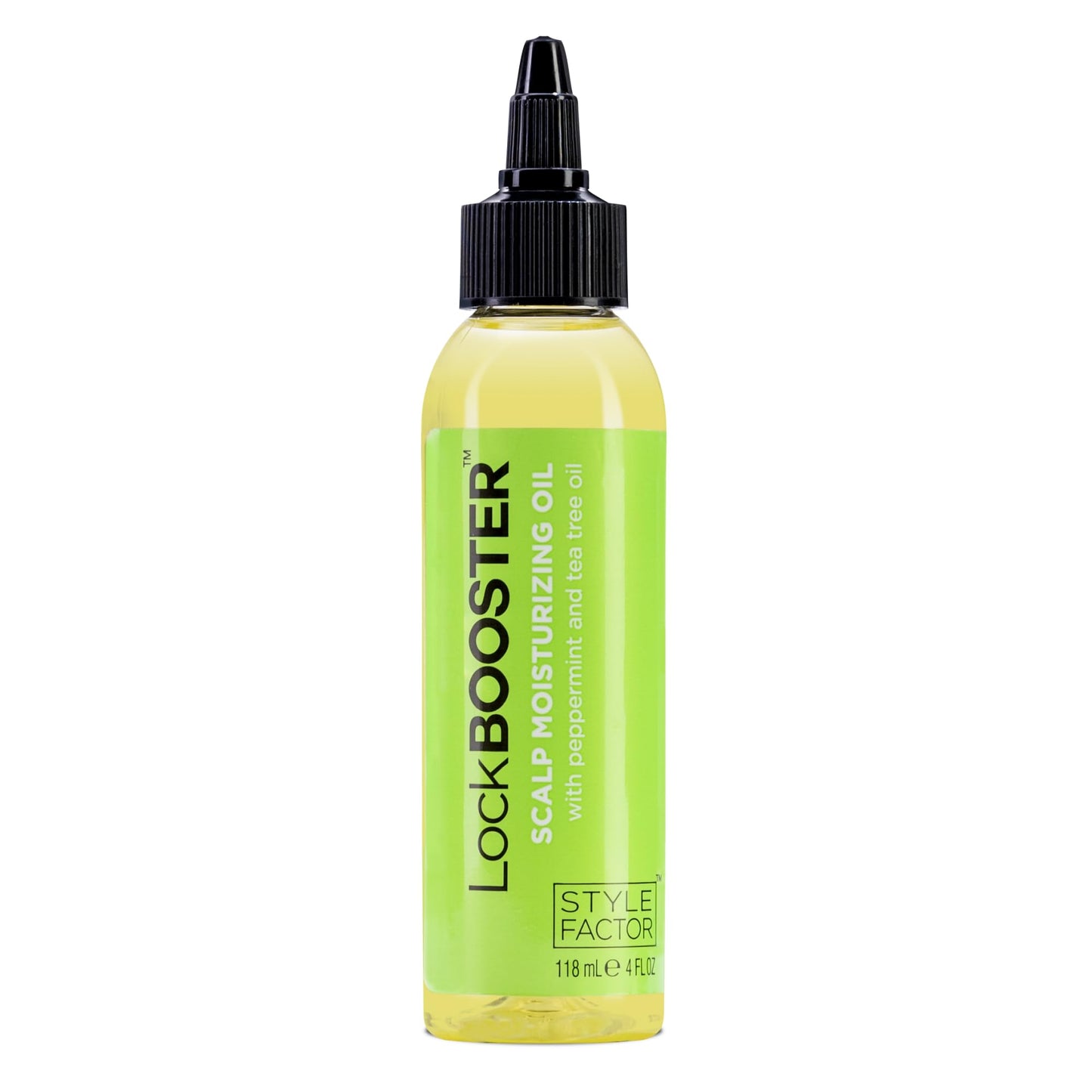 Style Factor LockBOOSTER Scalp Moisturizing Oil Lightweight Hydration with Peppermint & Tea Tree Oil for revitalizing Braids, Locs & Twists Soothes, Nourishes and Supports Scalp Care 4 oz