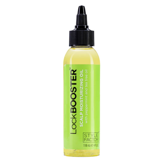 Style Factor LockBOOSTER Scalp Moisturizing Oil Lightweight Hydration with Peppermint & Tea Tree Oil for revitalizing Braids, Locs & Twists Soothes, Nourishes and Supports Scalp Care 4 oz
