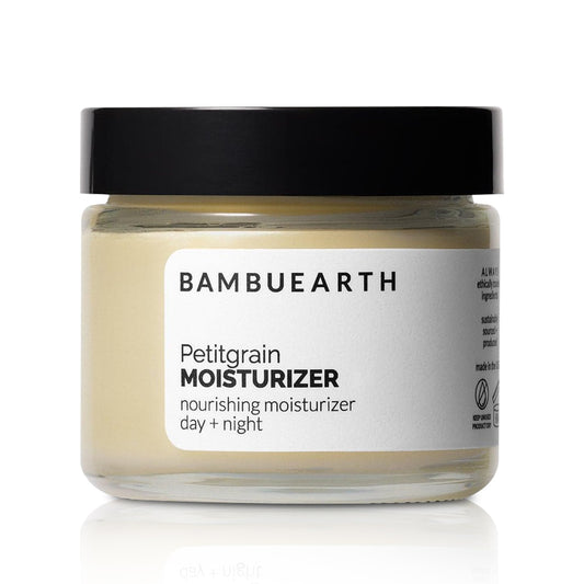 BAMBU EARTH Petitgrain Face Moisturizer (1.5 oz) - Organic Ingredients & EWG Certified, Vegan Skincare with Organic Jojoba Oil & Shea Butter for Healthy Glowing Skin