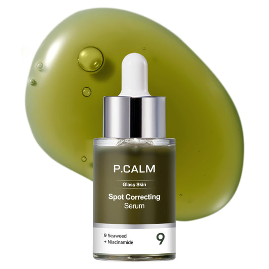 P.CALM Spot Correcting Serum 9 Types of Seaweed Extract & Niacinamide for Blemish Care, Skin Barrier Strengthening, and Even Skin Tone, Korean Seaweed Serum (30ml / 1.01 fl.oz)