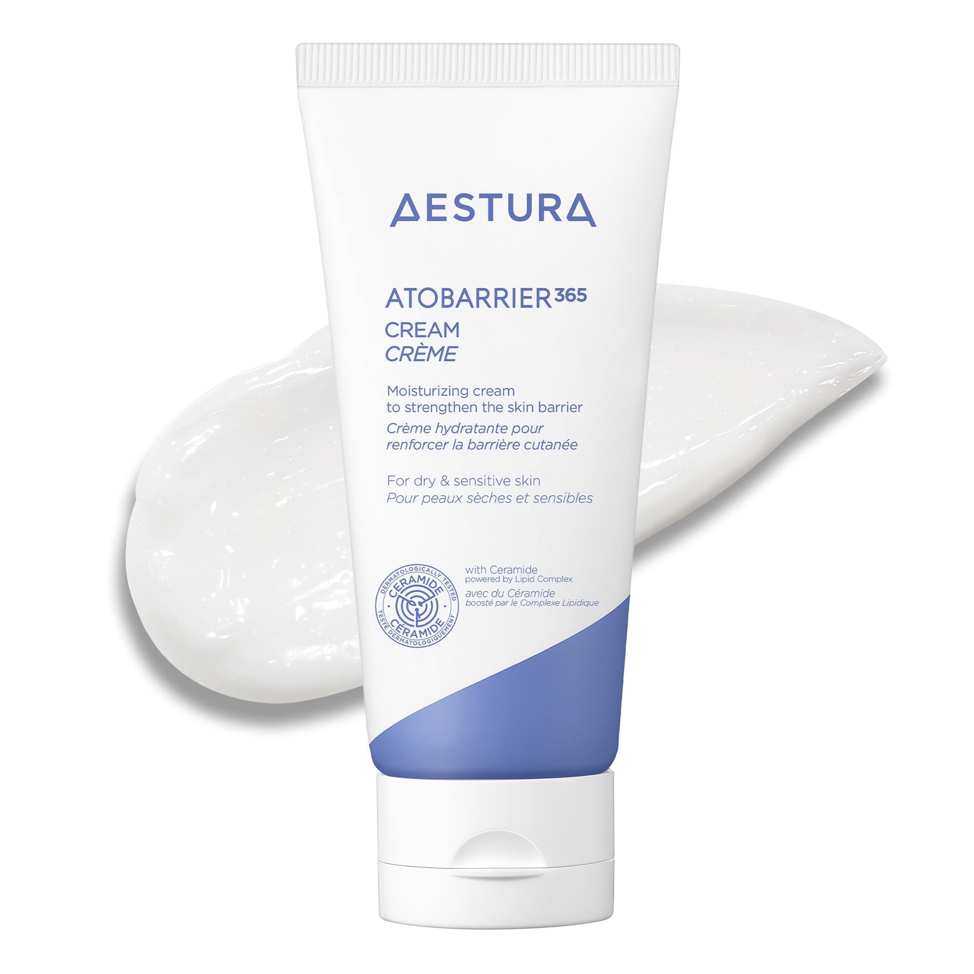 AESTURA ATOBARRIER365 Cream with Ceramides, Korean Face Moisturizer for Barrier Repair | 120H lasting Hydration, Ceramide Capsules, Dry & Sensitive Skin, Non-comedogenic, 80 mL / 2.70 fl.oz.