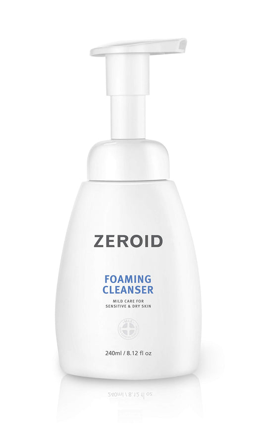ZEROID | Foaming Cleanser | Facial Cleanser for Sensitive & Dey Skin | Mild Face Wash Care | Gentle Face Wash | Moisturizing Face Soap | DERMAtologist Tested | Korean Skin Care | 8.1 fl oz (240ml)