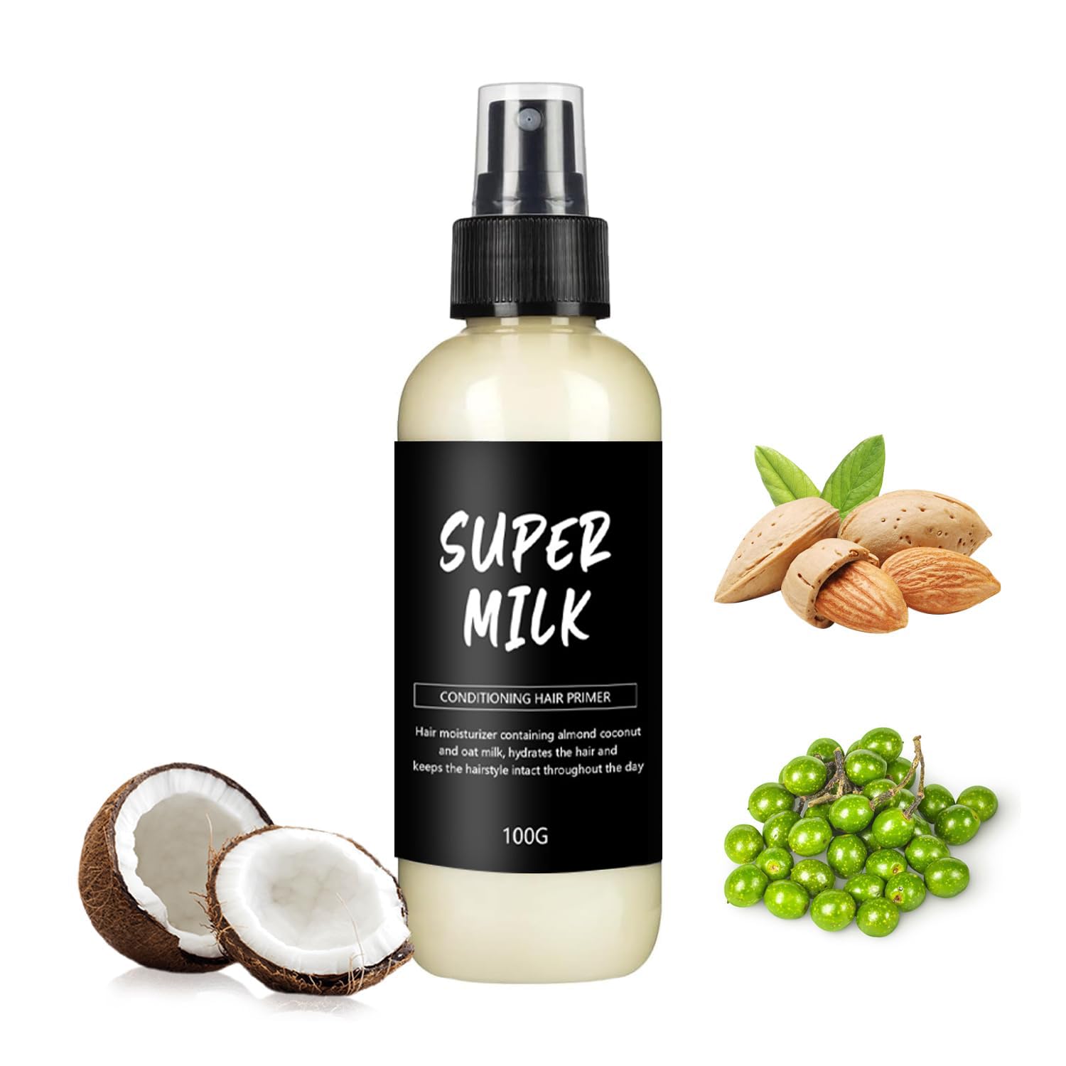 ANRUI Super Milk Conditioning Hair Primer, Super Milk, Supermilk Conditioning Hair Primer, Hair Smooth Spray Hair Care,Nourishing & Smooth, Suitable for All Types