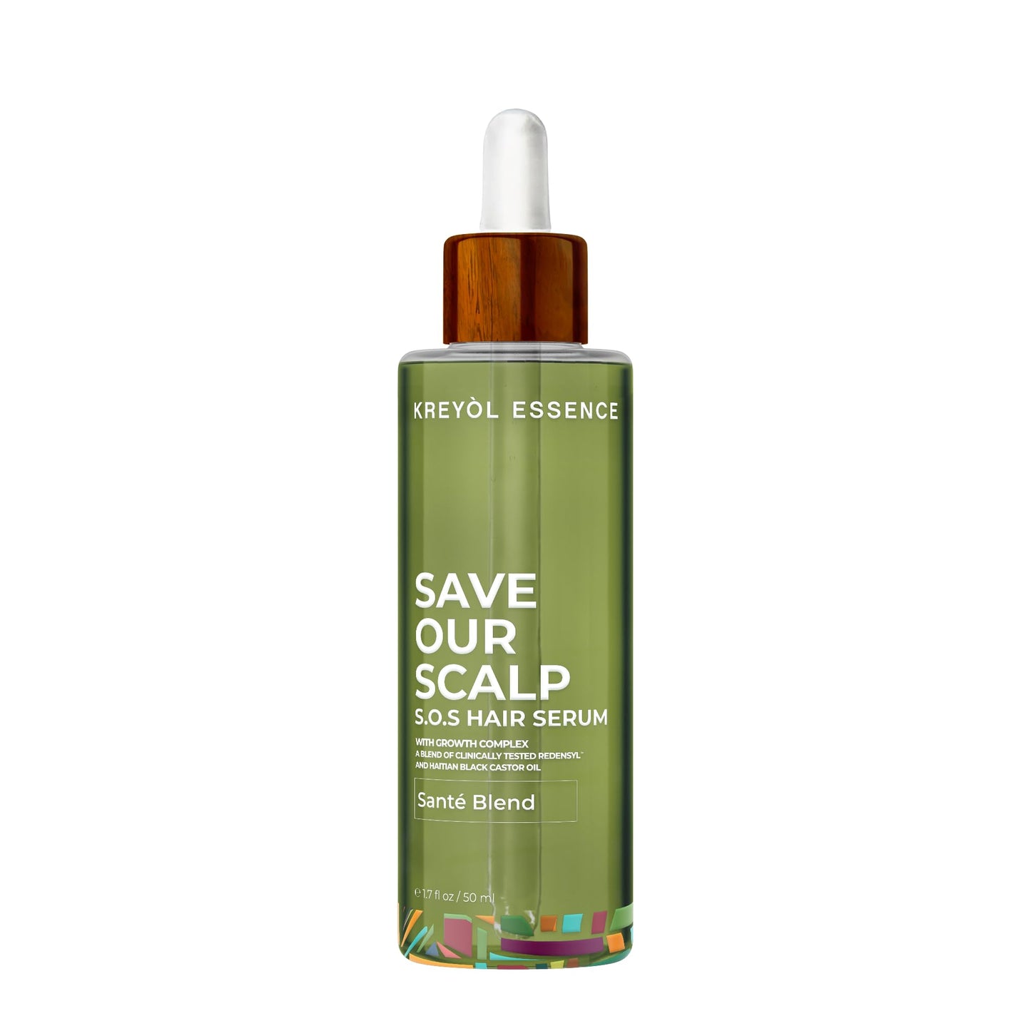 Kreyol Essence - Save Our Scalp Serum (S.O.S Serum) - Redensyl + Haitian Black Castor oil, Fuller Looking Hair, Cold Pressed Castor Oil, Natural Ingredients 1.7 oz