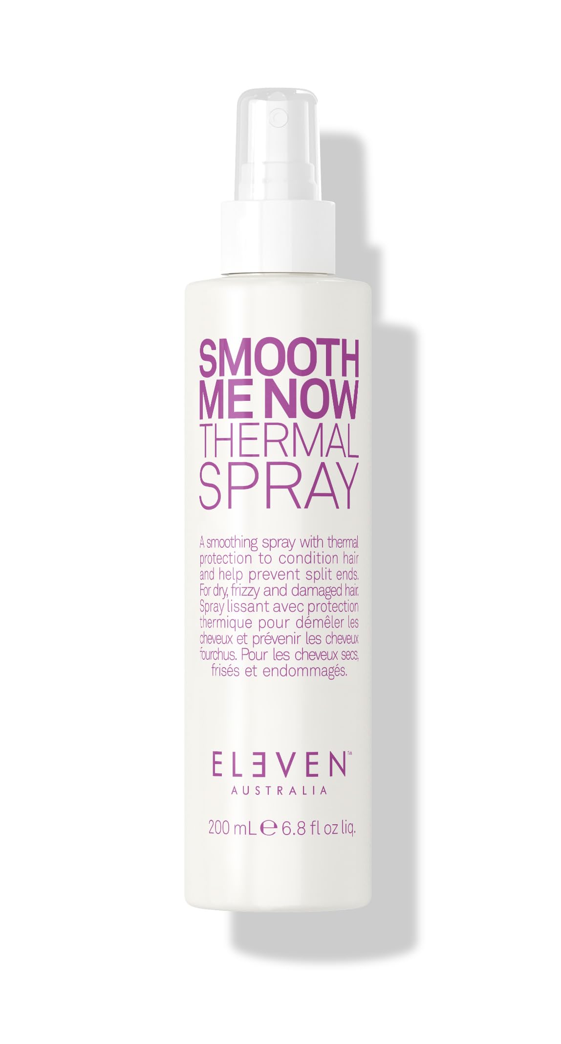 ELEVEN AUSTRALIA Smooth Me Now Thermal Spray - For Heat Protection, Anti-Frizz, Adds Shine & Softness, Lightweight Formula - 6.8 Fl Oz