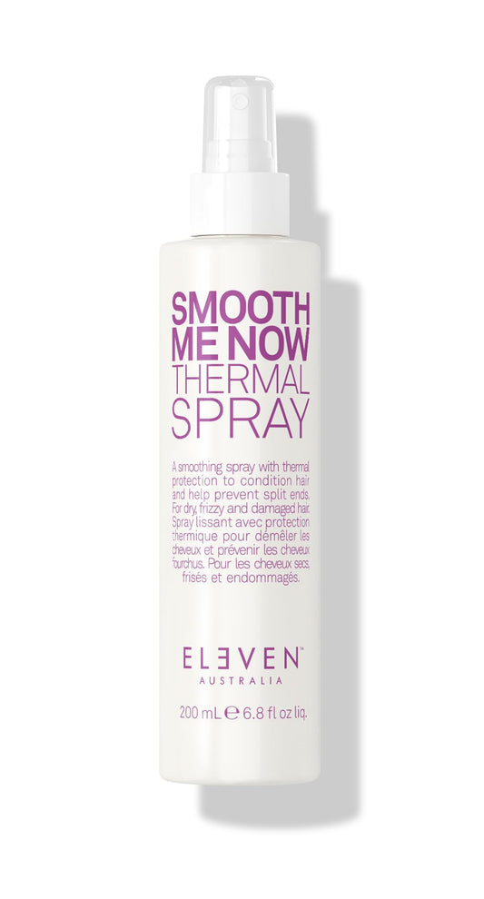 ELEVEN AUSTRALIA Smooth Me Now Thermal Spray - For Heat Protection, Anti-Frizz, Adds Shine & Softness, Lightweight Formula - 6.8 Fl Oz