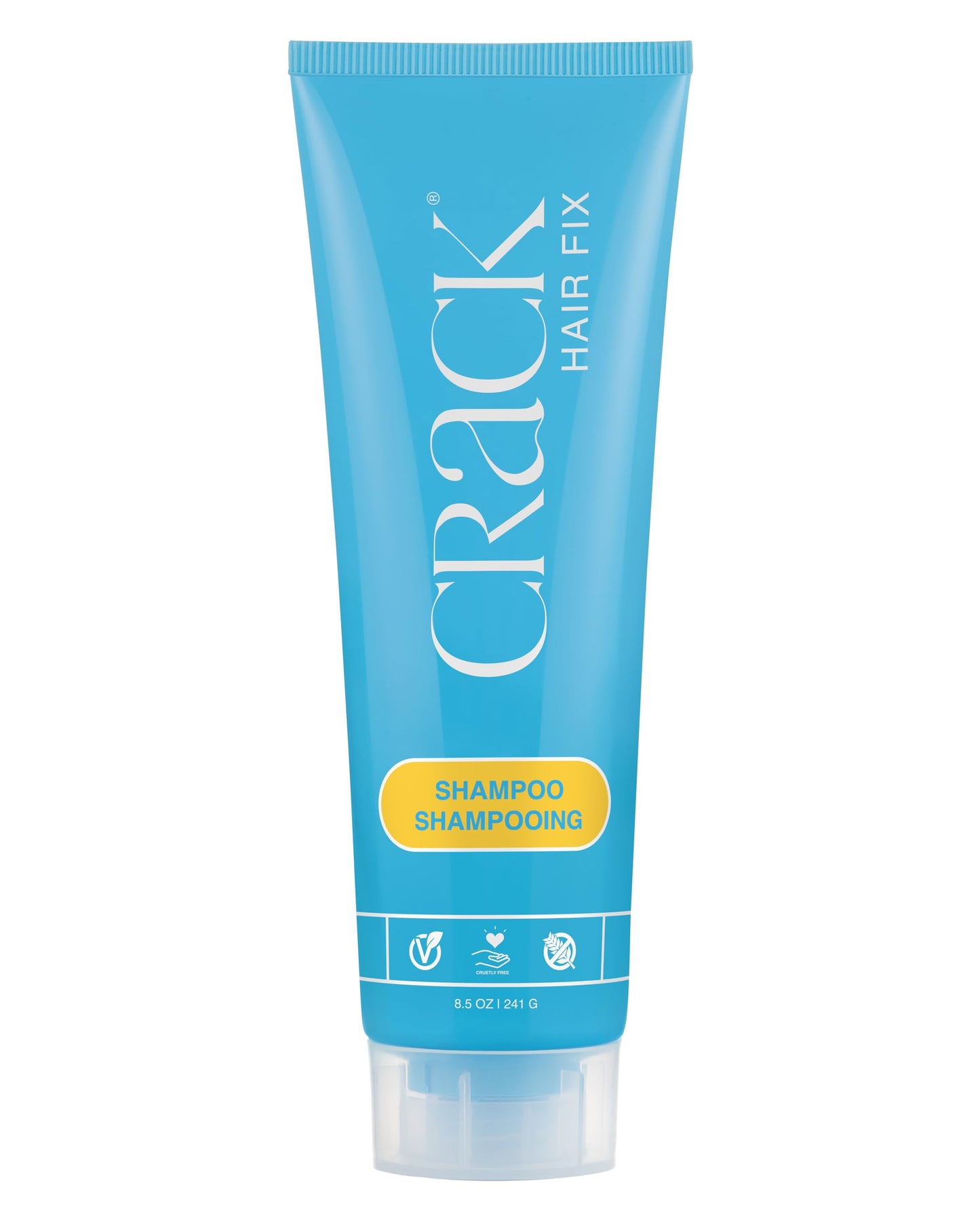 Crack HAIR FIX Shampoo with Twist Bottle | Moisturizing & Strengthening Sulfate-Free Formula | Protects Against Dryness, Reduces Breakage & Restores Shine | 8.5 Oz / 241 G
