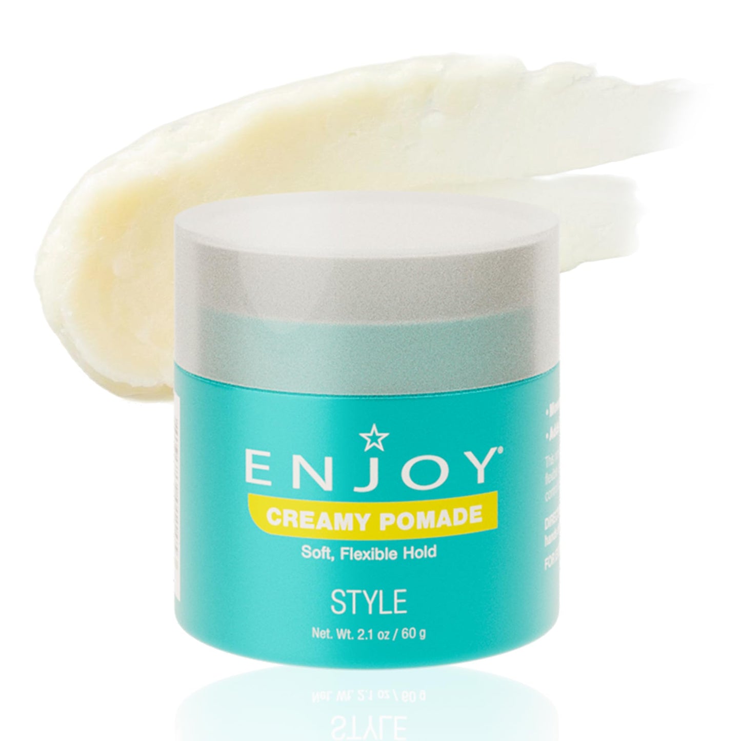 Enjoy Creamy Pomade - Lightweight Non Greasy Soft Flexible Hold - Smoothing Natural Shine without Stiffness (2.1 Oz)