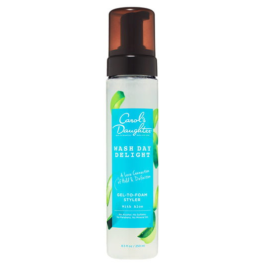 Carol's Daughter Wash Day Delight Hair Gel to Foam Mousse Styler and Hair Detangler for Curls with Aloe, Natural-looking Hold 8.5 fl oz