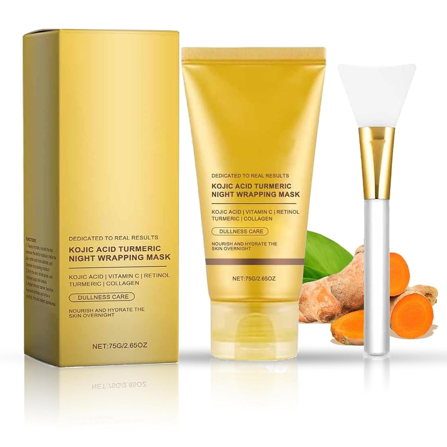 Revix Turmeric Night Wrapping Mask, Overnight Facial Mask with Vitamin C, Nourishing Formula (1pc)