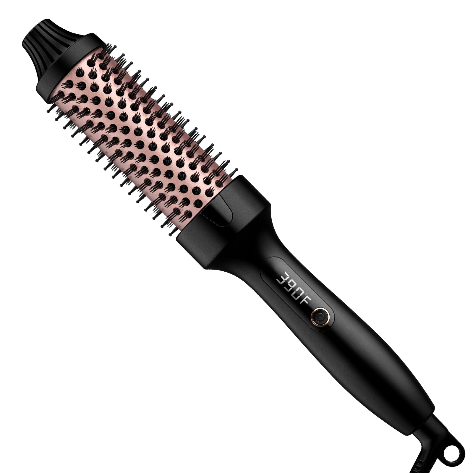 Weeyum Thermal Brush for Blowout Look,1.5 Inch Heated Round Brush,1 1/2 inch Hair Styling Tools for Volumizing Get Natural Curls,Tourmaline Ceramic,Dual Voltage,Rose Gold.