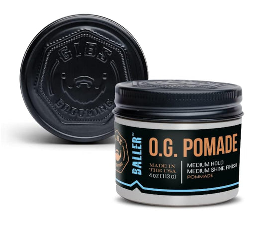 GIBS O.G. Baller Pomade, Flexible Hold and Medium Shine. Water based, Great for all Styles and Textures
