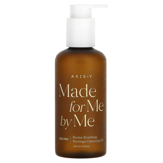 AXIS-Y Biome Resetting Moringa Cleansing Oil - Skin Nourishing & Deep Hydrating Gentle Face Cleanser - Korean Skincare for All Skin Types - 200ml / 6.76 fl. oz.