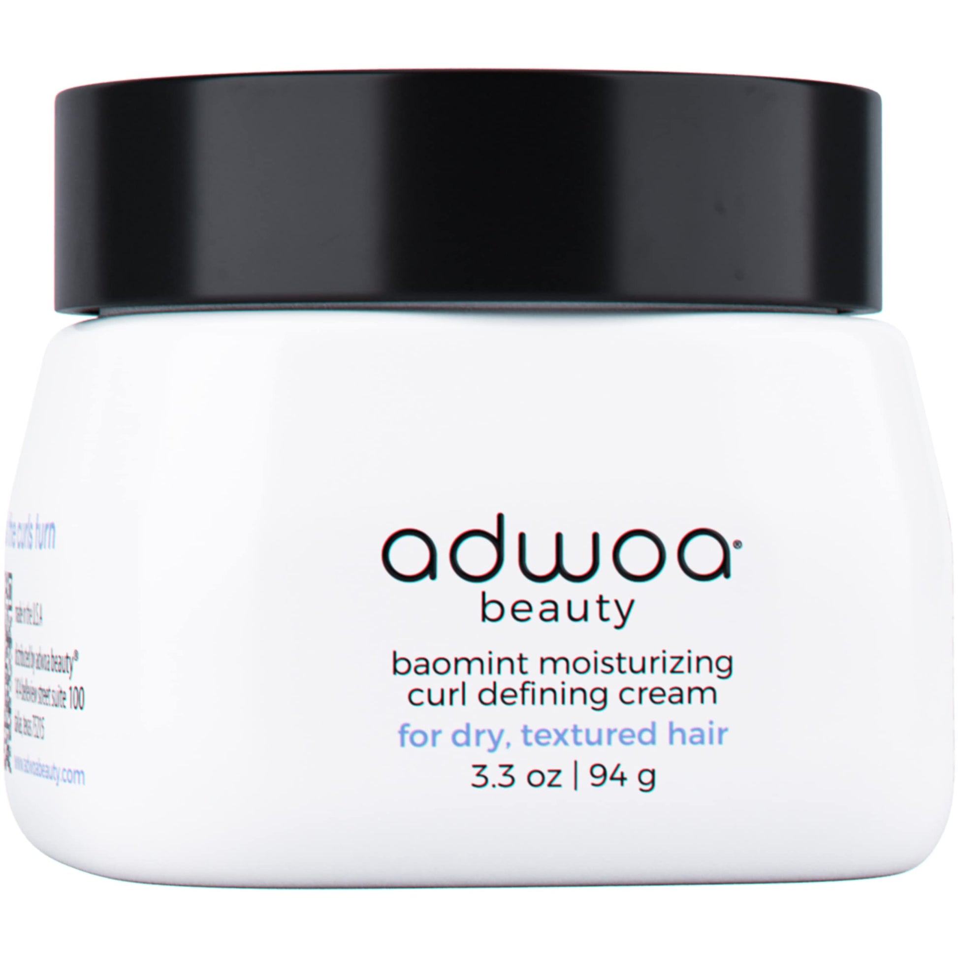 adwoa beauty Baomintª Curl Defining Cream with Organic Honey + Beeswax | Soft-Medium Hold for Curly, Coily + Kinky Hair | Frizz Control, Moisture + Shine | 3.3 oz